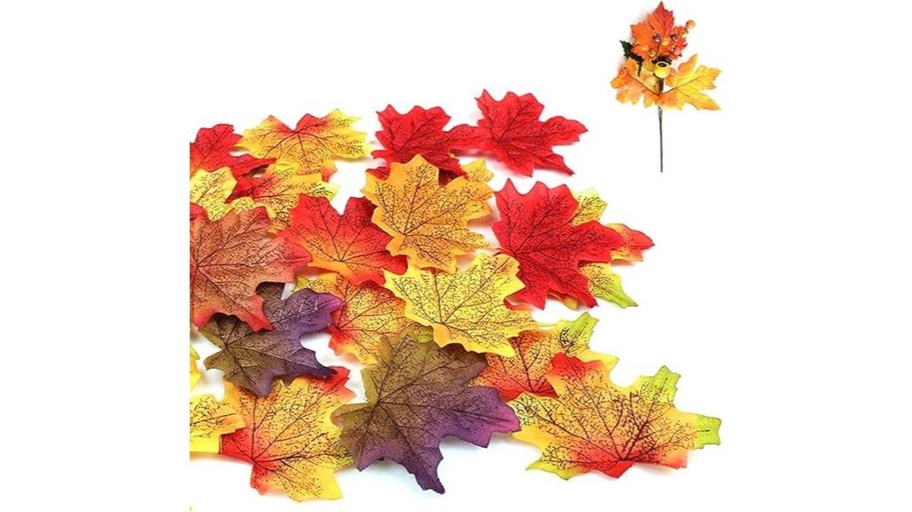 150 artificial maple leaves