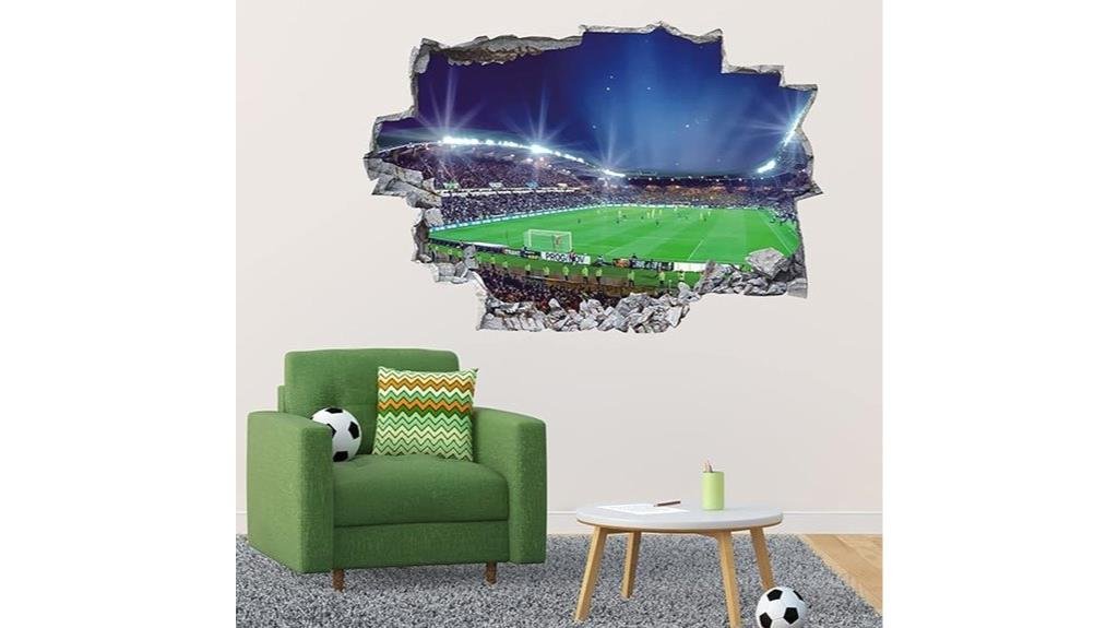 3d football wall sticker