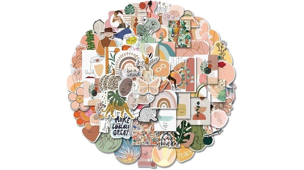aesthetic minimalist bohemian stickers