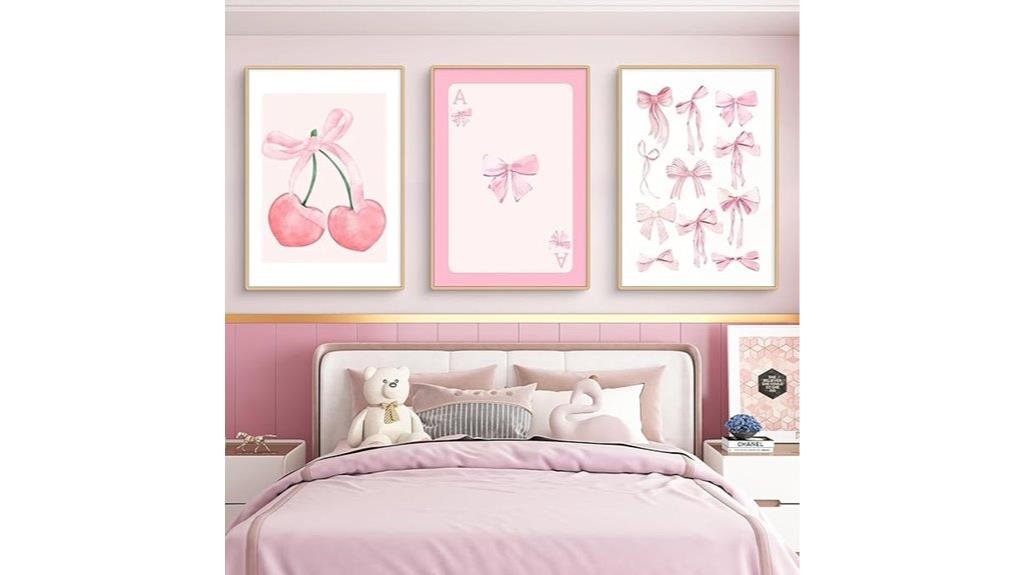 aesthetic pink mural set