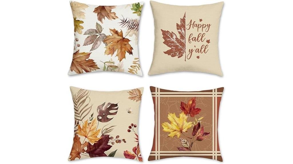 autumn maple leaf pillows