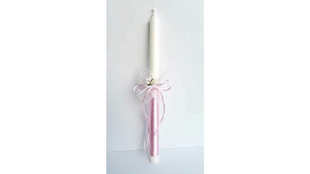 baptism candle for boys