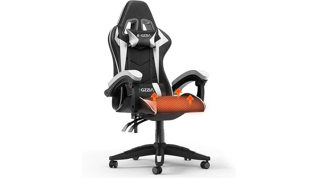 bigzzia gaming chair white