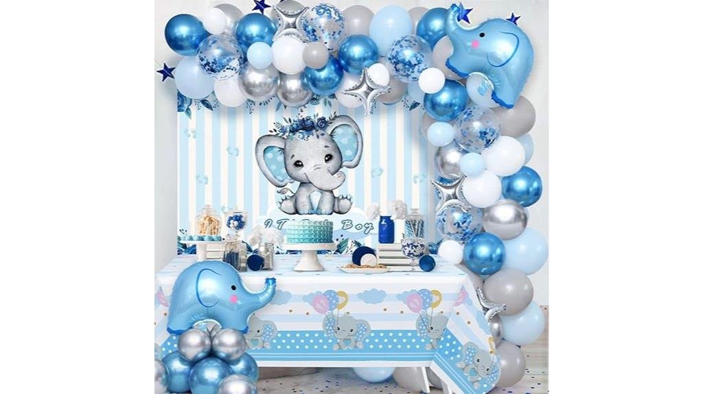 blue elephant baby shower