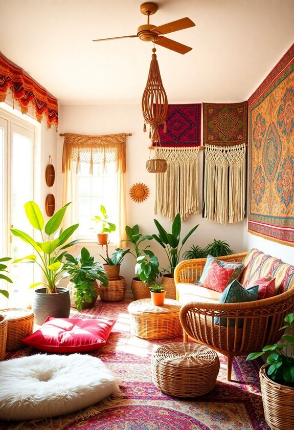 bohemian room accents decor