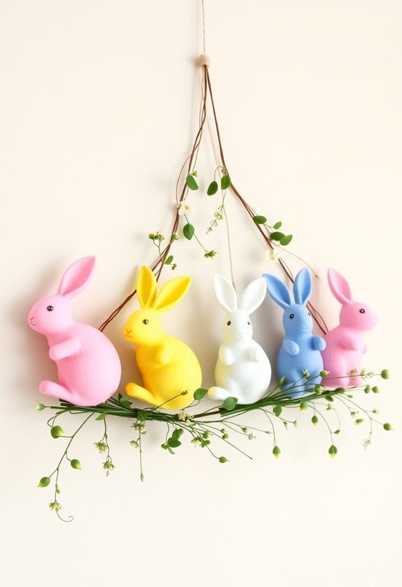 bunny garland decoration idea