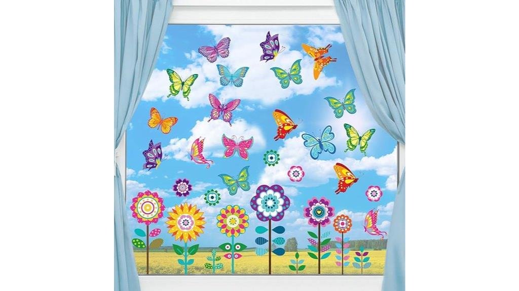 butterfly and flower stickers