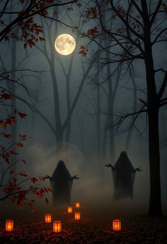 chilling ghostly figures