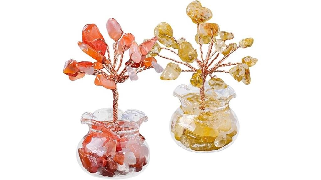 crystal bonsai tree figurine
