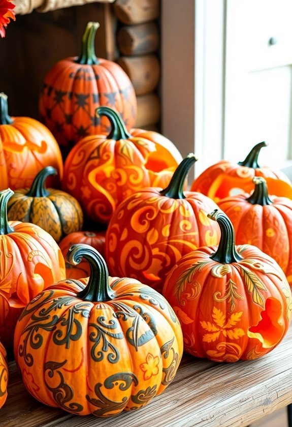 customized pumpkins decoratives
