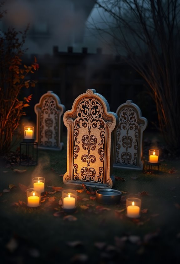 diy grave marker decorations