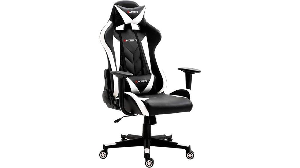 ergonomic gaming chair with cushions