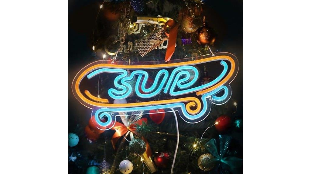 eufrozy neon skateboard wall lamp