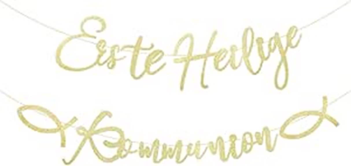 first communion gold garland