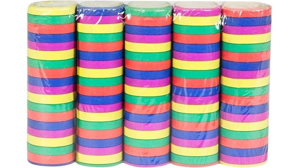 five colored streamer pack
