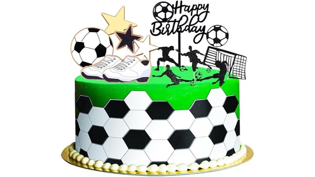 football cake decoration set