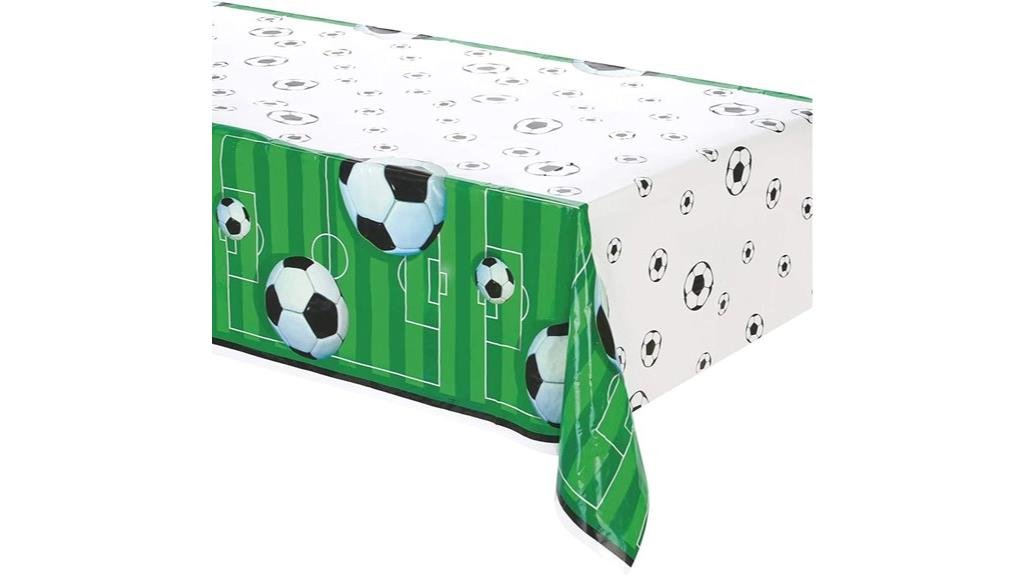 football themed plastic tablecloth