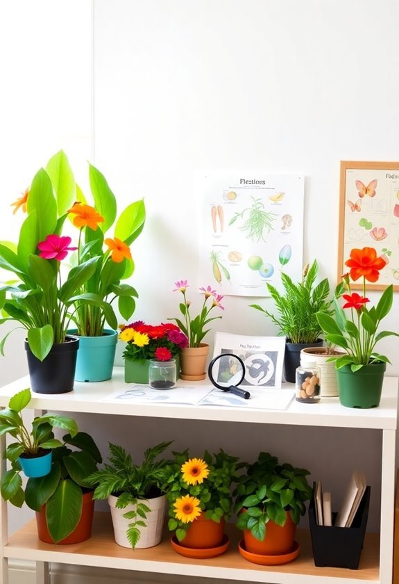 garden inspired science corner