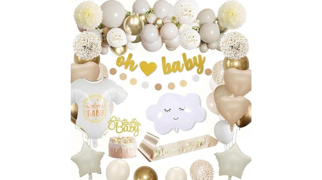 gold and white baby shower
