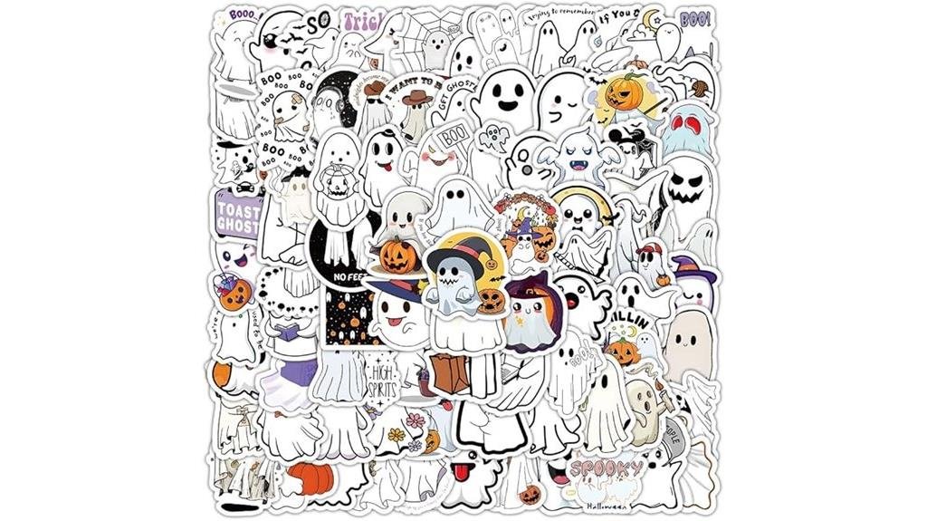 halloween ghost stickers pack