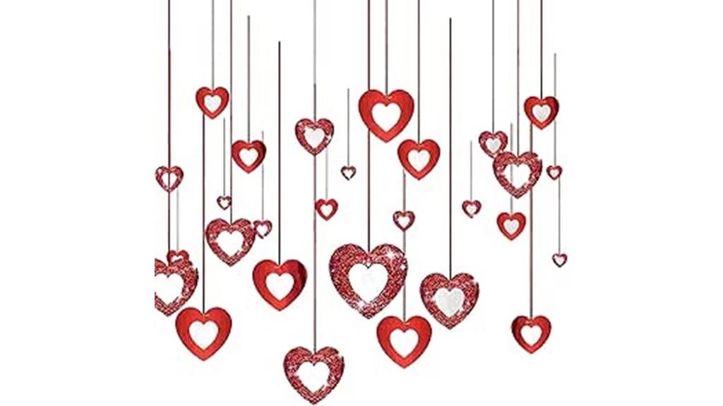 heart shaped hanging decorations