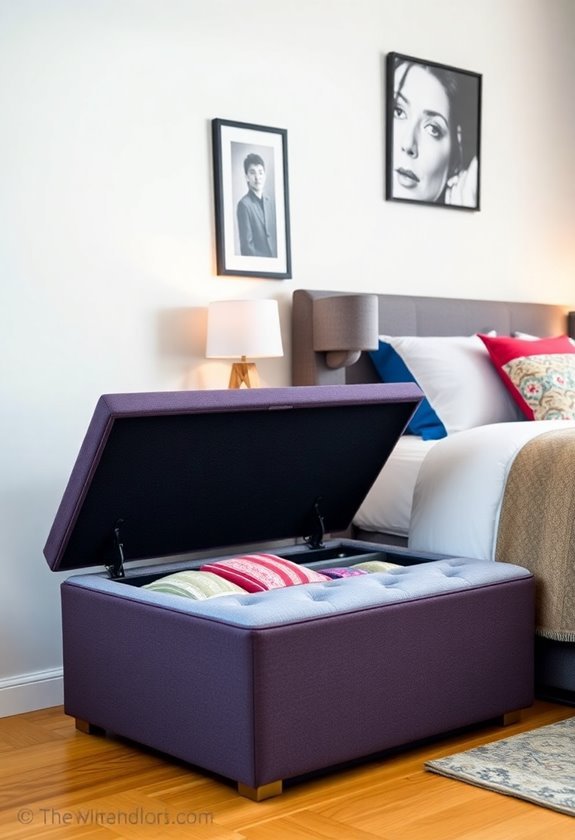 hidden storage ottomans furniture