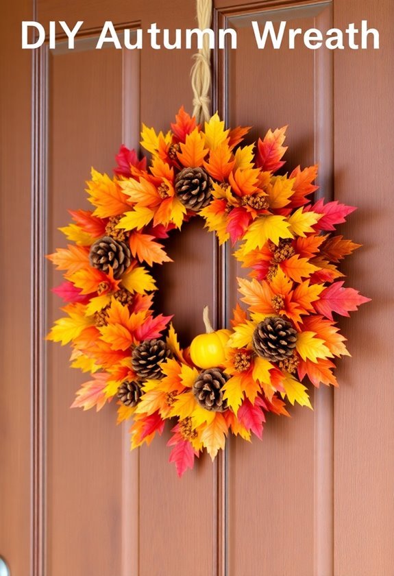 homemade autumn wreaths crafting