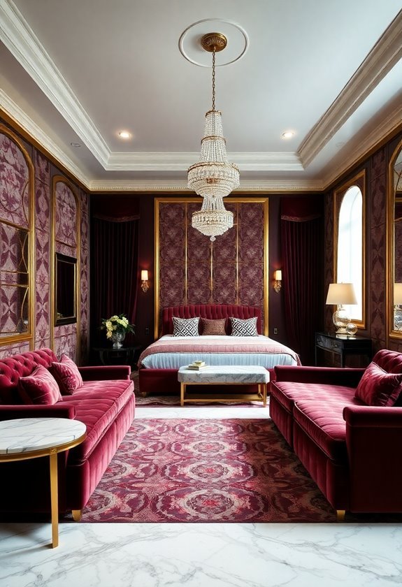 luxurious materials and textures