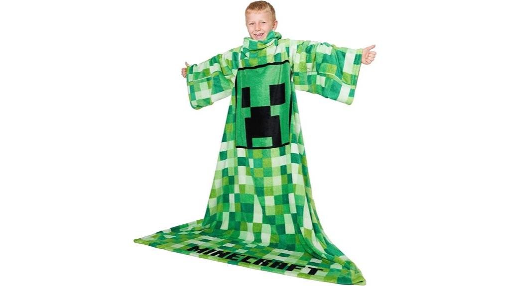 minecraft blanket with sleeves