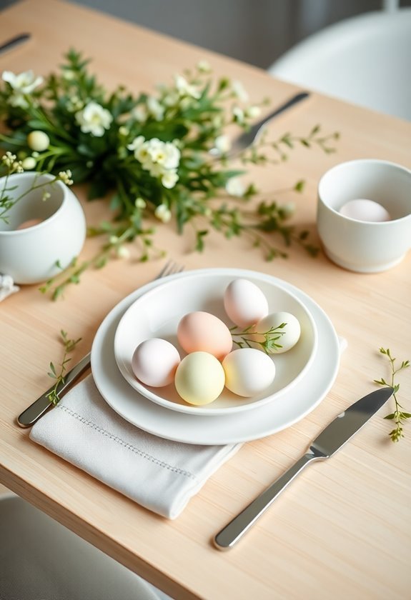 minimalist easter table settings