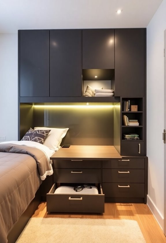 multifunctional bed features highlighted