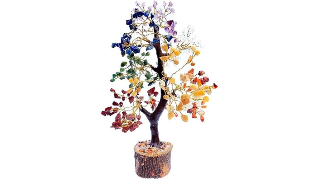 natural crystal chakra bonsai