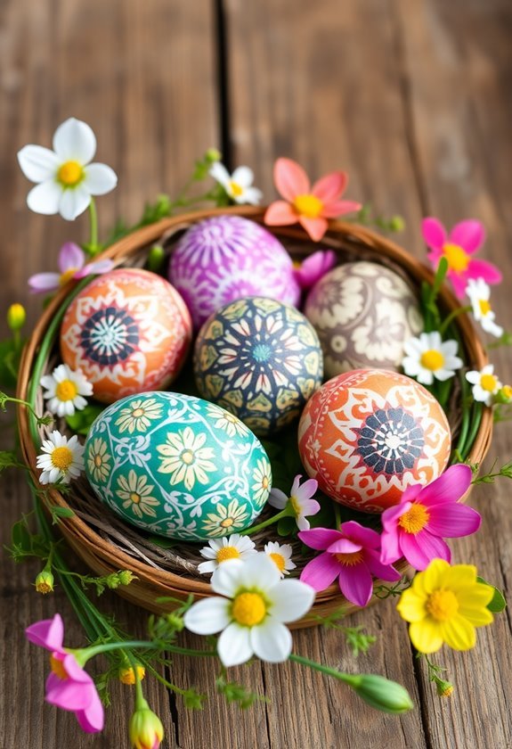 painted egg decorations