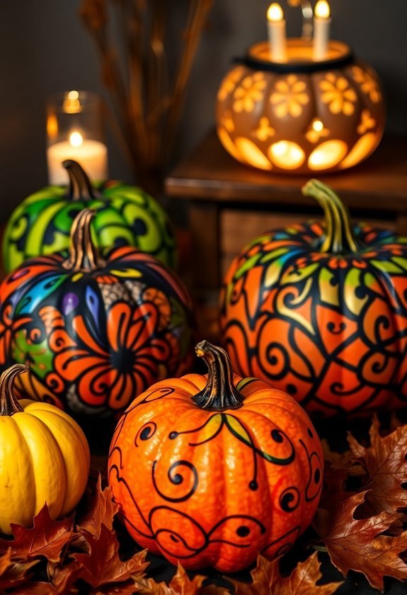 painted pumpkin art