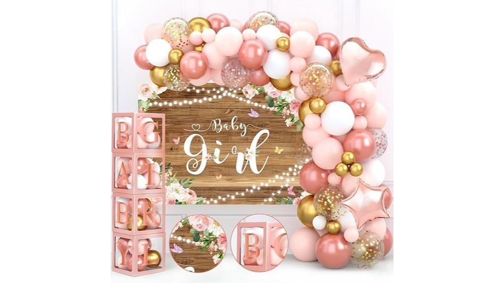 pink baby shower decor