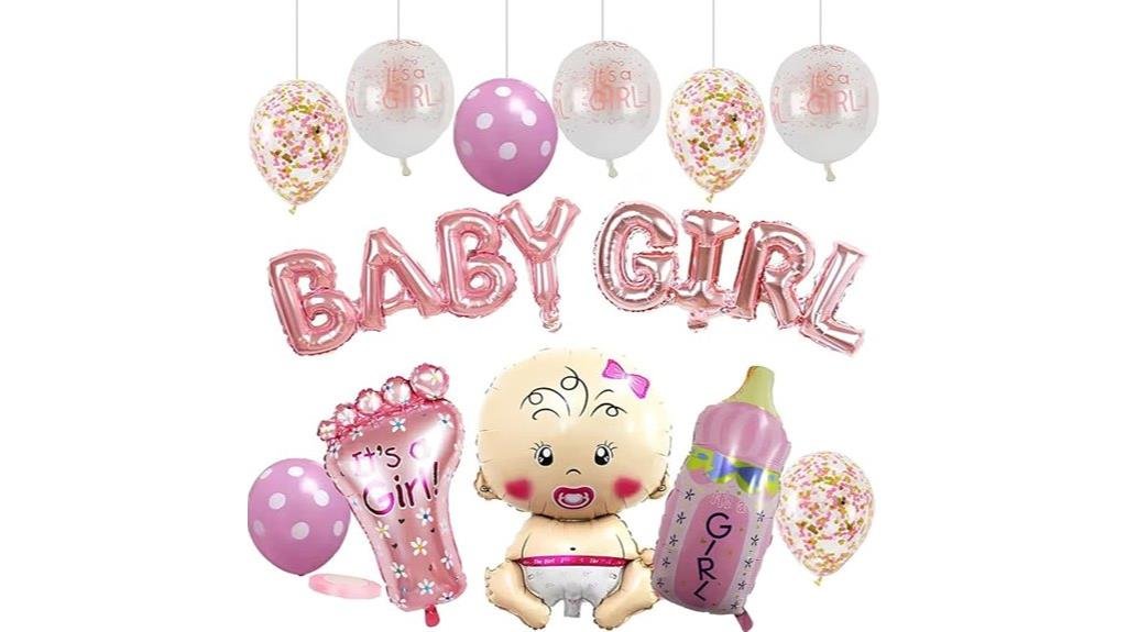 pink baby shower decorations