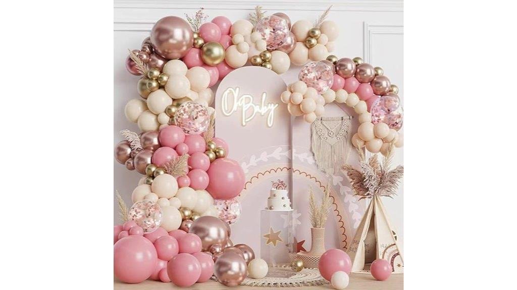 pink gold balloon arch kit