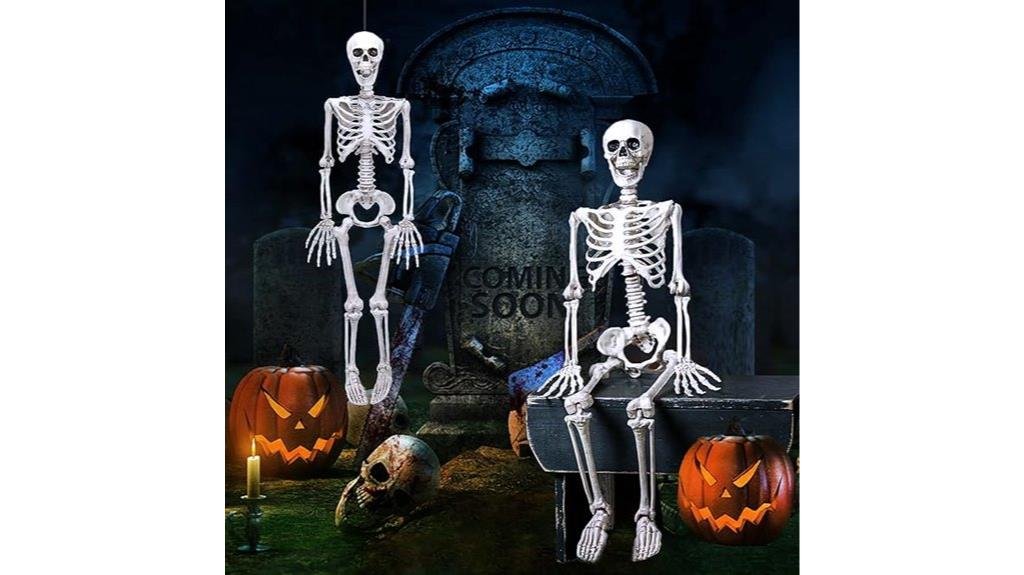 poseable skeleton halloween decor