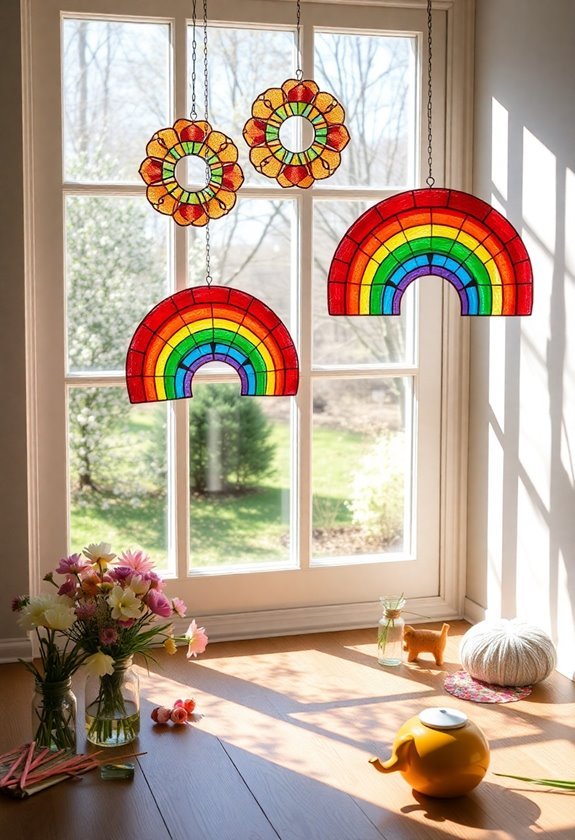 rainbow dreamcatcher design