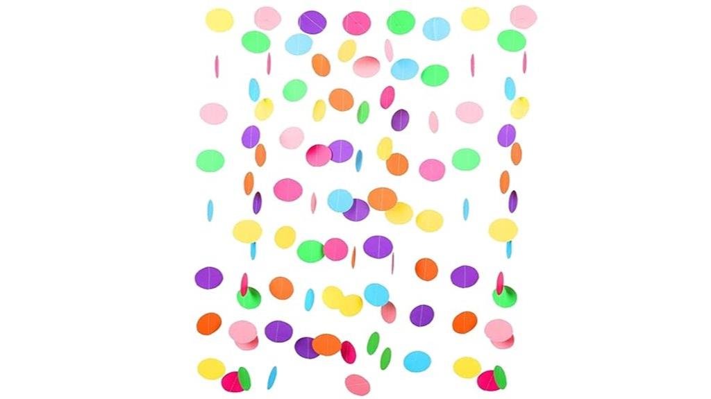 rainbow paper garland decoration