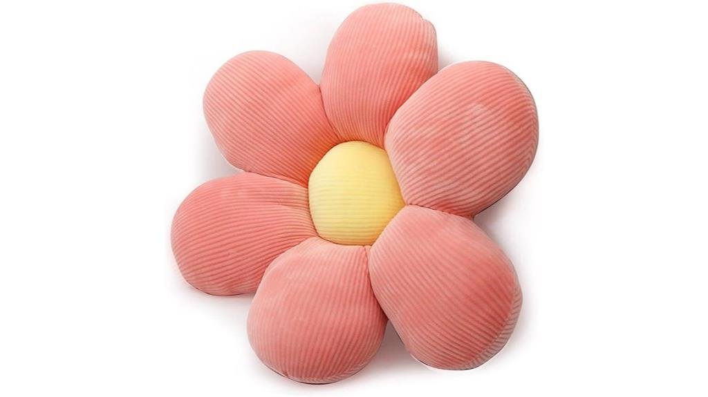round daisy plush cushion