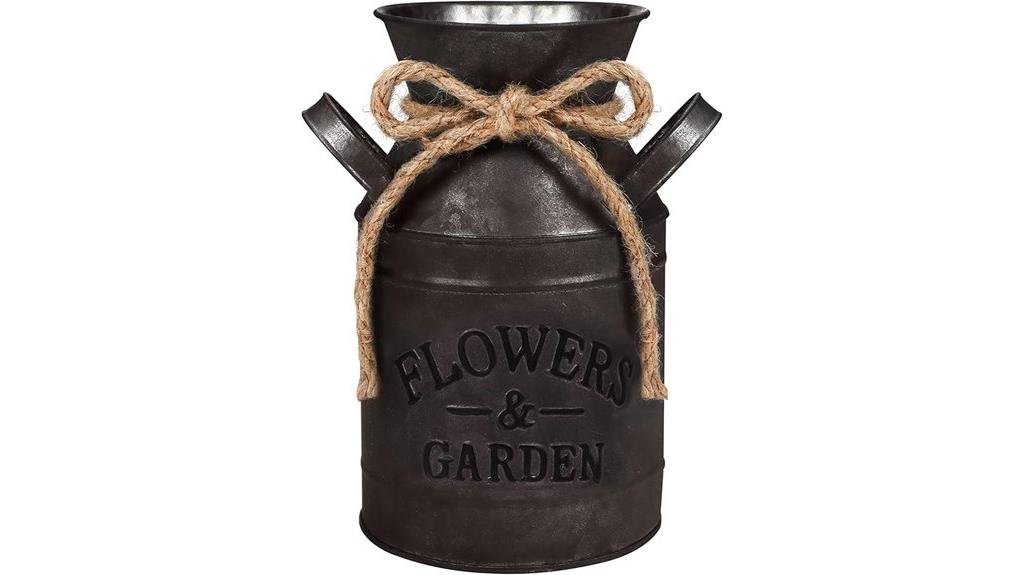 rustic metal vase decor