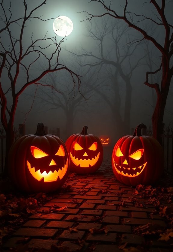 sinister jack o lantern pumpkins