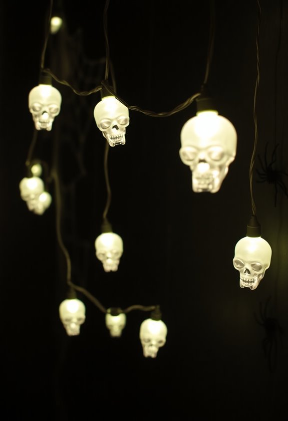 skull string lights decoration