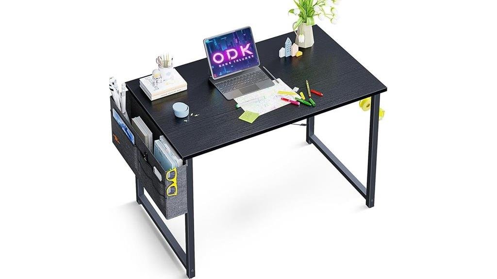 small desk with storage