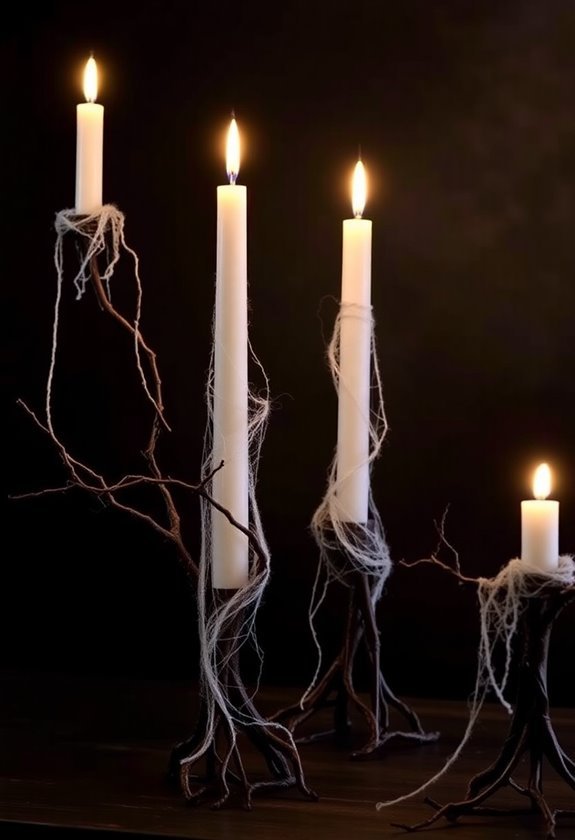 spooky candle holders