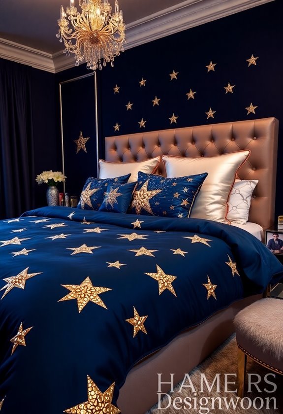star patterned bedding set