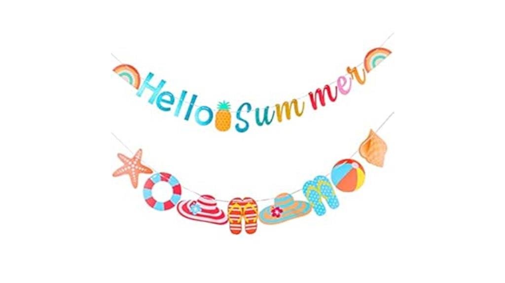 summer banner and beach patterns