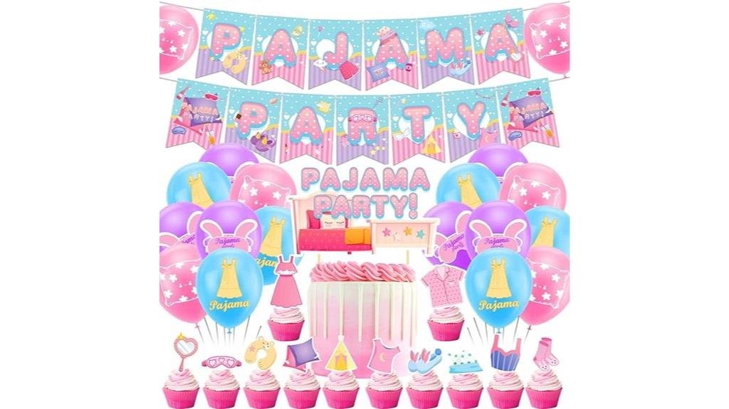 themed pajamas and decorations