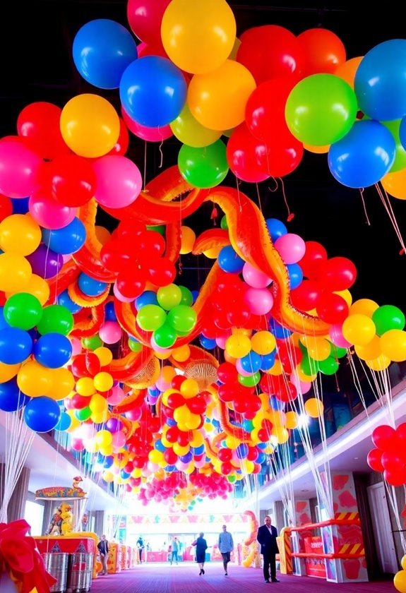vibrant balloon installations setup